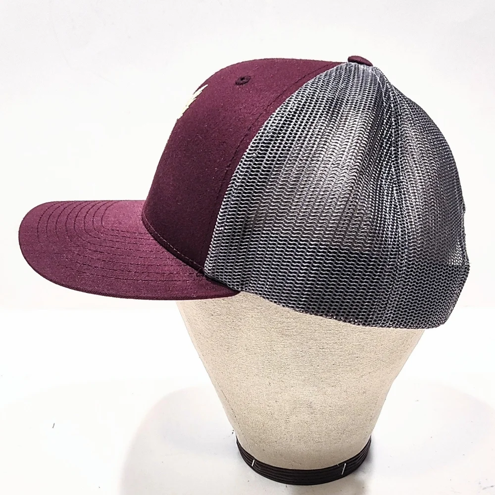 Liverpool FC Liver Bird Trucker Hat Burgundy Mesh Snapback Soccer Football Cap